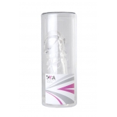 Прозрачная гелевая насадка с клиторальным отростком - 13 см. - Toyfa Basic - в Ангарске купить с доставкой