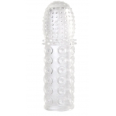 Прозрачная закрытая гелевая насадка - 13,5 см. - Toyfa Basic - в Ангарске купить с доставкой