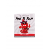 Стимулирующий презерватив-насадка Roll   Ball Strawberry - Sitabella - купить с доставкой в Ангарске