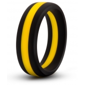 Черно-желтое силиконовое эрекционное кольцо Silicone Go Pro Cock Ring - Blush Novelties - в Ангарске купить с доставкой