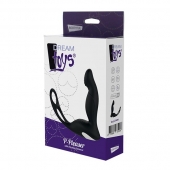 Черный вибромассажер простаты P-PLEASER W ERECTION ENHANCE - Dream Toys - в Ангарске купить с доставкой