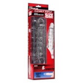 Прозразная закрытая насадка на пенис с поддержкой мошонки Clearly Ample Penis Enhancer - 22 см. - XR Brands - в Ангарске купить с доставкой