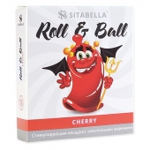 Стимулирующий презерватив-насадка Roll   Ball Cherry - Sitabella - купить с доставкой в Ангарске