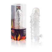 Закрытая прозрачная рельефная насадка Crystal sleeve - 13 см. - Erowoman-Eroman - в Ангарске купить с доставкой