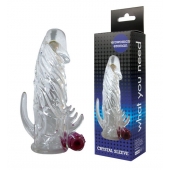 Закрытая прозрачная вибронасадка на пенис Crystal Sleeve Vibe - Erowoman-Eroman - в Ангарске купить с доставкой