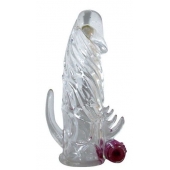 Закрытая прозрачная вибронасадка на пенис Crystal Sleeve Vibe - Erowoman-Eroman - в Ангарске купить с доставкой