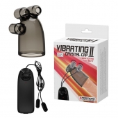 Дымчатая насадка-мастурбатор с вибрацией Vibrating Crystal Cap II - Baile - в Ангарске купить с доставкой