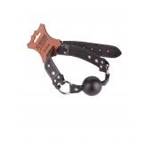 Кляп-шар классической формы и конструкции из натуральной кожи - Sitabella - купить с доставкой в Ангарске