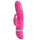 Розовый вибратор Ingram с электростимуляцией - 19,2 см. - Baile - купить с доставкой в Ангарске
