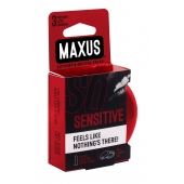 Ультратонкие презервативы в железном кейсе MAXUS Sensitive - 3 шт. - Maxus - купить с доставкой в Ангарске