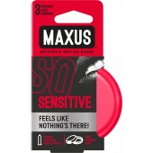 Ультратонкие презервативы в железном кейсе MAXUS Sensitive - 3 шт. - Maxus - купить с доставкой в Ангарске