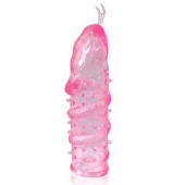 Закрытая рельефная насадка Crystal sleeve snakes в виде змеи с усиками - 14 см. - Erowoman-Eroman - в Ангарске купить с доставкой