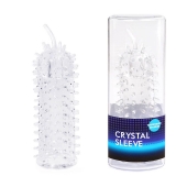 Закрытая рельефная насадка Crystal sleeve с усиками - 12 см. - Erowoman-Eroman - в Ангарске купить с доставкой