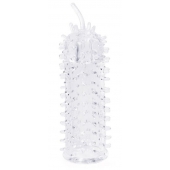 Закрытая рельефная насадка Crystal sleeve с усиками - 12 см. - Erowoman-Eroman - в Ангарске купить с доставкой