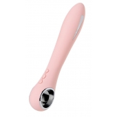 Розовый силиконовый вибратор с электростимуляцией GALVANI VIBE - 21 см. - ToyFa - купить с доставкой в Ангарске