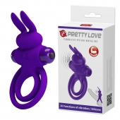 Фиолетовое эрекционное кольцо с вибростимуляцией клитора Vibrant Penis Ring III - Baile - в Ангарске купить с доставкой