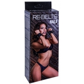 Черные кожаные наручники Naila - Rebelts - купить с доставкой в Ангарске