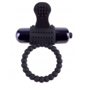 Черное эрекционное виброкольцо Vibrating Silicone Super Ring - Pipedream - в Ангарске купить с доставкой