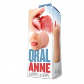 Телесный мастурбатор-ротик с язычком Oral Anne - Blush Novelties - в Ангарске купить с доставкой
