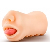 Телесный мастурбатор-ротик с язычком Oral Anne - Blush Novelties - в Ангарске купить с доставкой