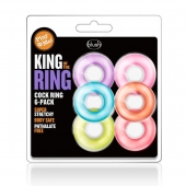 Набор из 6 эрекционных колец King of the Ring - Blush Novelties - в Ангарске купить с доставкой