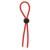Красное эрекционное лассо с одной бусиной-утяжкой STRETCHY THIN LASSO - Dream Toys - в Ангарске купить с доставкой