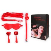 Пикантный набор БДСМ из 4 предметов в красном цвете - Notabu - купить с доставкой в Ангарске