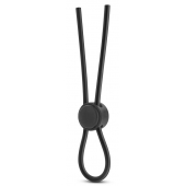 Черное силиконовое лассо на пенис SILICONE LOOP COCK RING - Blush Novelties - в Ангарске купить с доставкой
