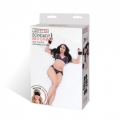 Чёрные манжеты для фиксации на кровати Bondage Bed Strap - Lux Fetish - купить с доставкой в Ангарске