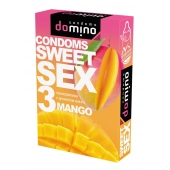 Презервативы для орального секса DOMINO Sweet Sex с ароматом манго - 3 шт. - Domino - купить с доставкой в Ангарске
