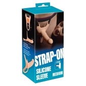Силиконовый полый страпон на ремнях Silicone Strap-on - 16 см. - Orion - купить с доставкой в Ангарске