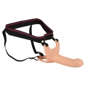 Силиконовый полый страпон на ремнях Silicone Strap-on - 16 см. - Orion - купить с доставкой в Ангарске