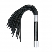 Черная плеть Easytoys Flogger With Metal Grip - 38 см. - Easy toys - купить с доставкой в Ангарске