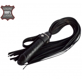 Черная плеть  Ковбой  с ручкой-фаллосом - 55 см. - Sitabella - купить с доставкой в Ангарске