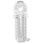 Закрытая прозрачная насадка на пенис с шипиками Nubby Sleeve - 14,5 см. - Chisa - в Ангарске купить с доставкой