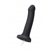 Черный фаллос с имитацией эякуляции Silicon Cum Dildo L - 19,6 см. - Strap-on-me - купить с доставкой в Ангарске