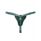 Изумрудные трусики с кольцом для страпона Ladys Arsenal - БДСМ Арсенал - купить с доставкой в Ангарске