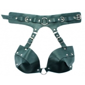 Изумрудная сбруя из ошейника с лифом Ladys Arsenal - БДСМ Арсенал - купить с доставкой в Ангарске