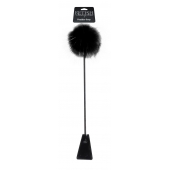 Черный стек Feather Crop с пуховкой на конце - 53,3 см. - Pipedream - купить с доставкой в Ангарске