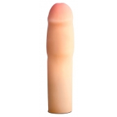 Телесная насадка-удлинитель на пенис PERFORMANCE 1.5INCH COCK XTENDER - 16 см. - Blush Novelties - в Ангарске купить с доставкой