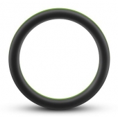 Черно-зеленое эрекционное кольцо Silicone Go Pro Cock Ring - Blush Novelties - в Ангарске купить с доставкой