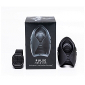 Темно-серый инновационный мужской осциллятор PULSE SOLO LUX с пультом ДУ - Hot Octopuss - в Ангарске купить с доставкой