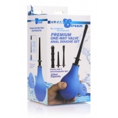 Анальный душ с 3 насадками Premium One-way Valve Anal Douche Set - XR Brands - купить с доставкой в Ангарске