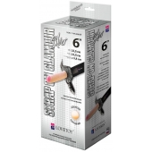 Пояс-трусики с насадкой Glamour Silver - 15,5 см. - LOVETOY (А-Полимер) - купить с доставкой в Ангарске