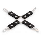 Черная крестовина Ladys Arsenal с карабинами - БДСМ Арсенал - купить с доставкой в Ангарске