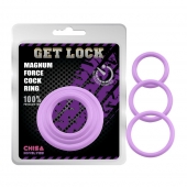 Набор из 3 сиреневых эрекционных колец Magnum Force Cock Ring - Chisa - в Ангарске купить с доставкой