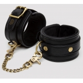 Черные оковы на ноги Bound to You Faux Leather Ankle Cuffs - Fifty Shades of Grey - купить с доставкой в Ангарске