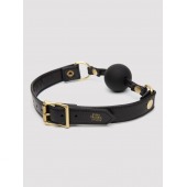 Черный кляп-шар Bound to You Faux Leather Ball Gag - Fifty Shades of Grey - купить с доставкой в Ангарске