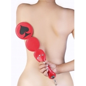 Шлёпалка  Пики  с анальным плагом - LOVETOY (А-Полимер) - купить с доставкой в Ангарске