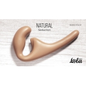 Бежевый безремневой страпон Seduction - 20,5 см. - Lola Games - купить с доставкой в Ангарске